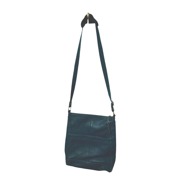 🛑SOLD🛑 The Sak Iris Teal Pebbled Leather Crossbody Bag Purse - Picture 6 of 9